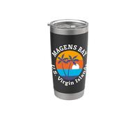 Souvenir per le vacanze estive delle Isole Vergini Americane di Magens Bay Beach Bicchiere termico in acciaio inox doppia parete