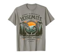 Souvenir per Un Viaggio in Auto con Coordinate della Yosemite Valley in California Maglietta