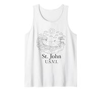 Souvenir per una vacanza sulle Isole Vergini Americane di St. John, U.S.V.I. Canotta