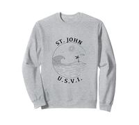 Souvenir per una vacanza sulle Isole Vergini Americane di St. John, U.S.V.I. Felpa