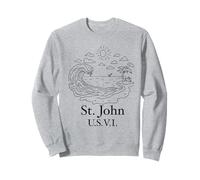 Souvenir per una vacanza sulle Isole Vergini Americane di St. John, U.S.V.I. Felpa