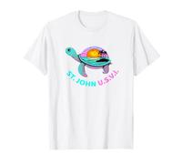 Souvenir per una vacanza sulle Isole Vergini Americane di St. John, U.S.V.I. Maglietta