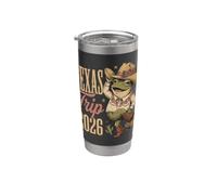 Souvenir per una vacanza western a forma di ranocchio di cowboy in Texas Trip 2026 Bicchiere termico in acciaio inox doppia parete