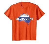 Souvenir Regalo di Viaggio Australia Melbourne Maglietta, Bambini, Arancio, 6 Anni