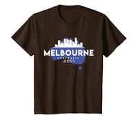 Souvenir Regalo di Viaggio Australia Melbourne Maglietta, Bambini, Marrone, 10 Anni