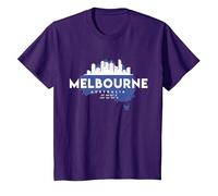 Souvenir Regalo di Viaggio Australia Melbourne Maglietta, Bambini, Viola, 4 Anni