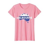 Souvenir Regalo di Viaggio Australia Melbourne Maglietta, Donna, Rosa, M