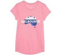 Souvenir Regalo di Viaggio Australia Melbourne Maglietta, Ragazze, Rosa, L