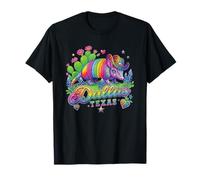 Souvenir retrò Anni '80 Arcobaleno Armadillo Cowboy Dallas Texas Maglietta