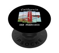 Souvenir retrò del Golden Gate Bridge di San Francisco, California PopSockets PopGrip Adesivo