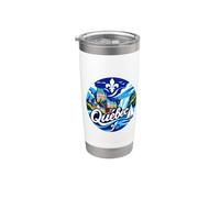 Souvenir retrò del Quebec Canada Souvenir/Quebec Bicchiere termico in acciaio inox doppia parete