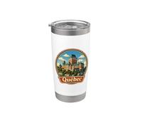 Souvenir retrò del Quebec Canada Souvenir/Quebec Bicchiere termico in acciaio inox doppia parete
