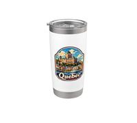 Souvenir retrò del Quebec Canada Souvenir/Quebec Bicchiere termico in acciaio inox doppia parete