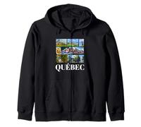 Souvenir retrò del Quebec Canada Souvenir/Quebec Felpa con Cappuccio