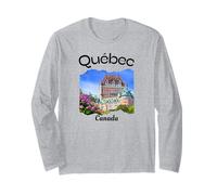 Souvenir retrò del Quebec Canada Souvenir/Quebec Maglia a Manica
