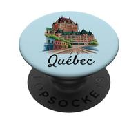 Souvenir retrò del Quebec Canada Souvenir/Quebec PopSockets PopGrip Adesivo