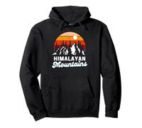 Souvenir retrò della natura delle escursioni all'aperto delle montagne dell'Himalaya Felpa con Cappuccio