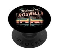 Souvenir retrò di Roswell, New Mexico, UFO Alien 1947 PopSockets PopGrip Adesivo