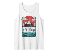 Souvenir retrò Giapponese Giapponese con Scritta I Climbed Monte Fuji Tokyo Canotta