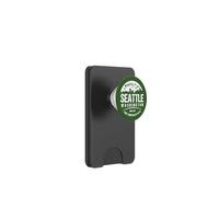 Souvenir retrò in stile grunge con skyline di Seattle, Washington City PopSockets PopWallet per MagSafe