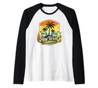 Souvenir retrò per Una Vacanza a Key West Florida Florida Maglia con Maniche Raglan
