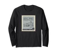 Souvenir retrò vintage del parco nazionale delle grandi montagne fumose Maglia a Manica