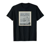 Souvenir retrò vintage del parco nazionale delle grandi montagne fumose Maglietta