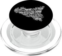 Souvenir Sicilia con mappa e nomi città siciliane Italia PopSockets PopGrip per MagSafe