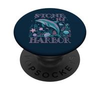 SOUVENIR SPIAGGIA COLORATO STONE HARBOR NJ DOLPHIN PopSockets PopGrip Adesivo