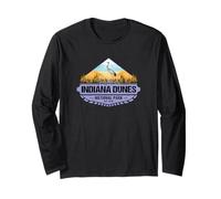 Souvenir sulla Riva del Lago del Lago del Michigan del Parco Nazionale delle Dune dell'Indiana Maglia a Manica