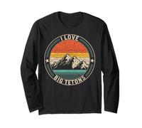 Souvenir sulle montagne del Wyoming del Parco nazionale I Love Big Tetons Maglia a Manica