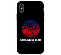 Souvenir tailandese di Chiang Rai Thailandia Retro Tramonto Design Custodia per iPhone X/XS