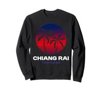 Souvenir Tailandese di Chiang Rai Thailandia Retro Tramonto Design Felpa