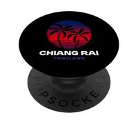 Souvenir tailandese di Chiang Rai Thailandia Retro Tramonto Design PopSockets PopGrip Adesivo