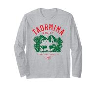 Souvenir Taormina Sicilia Italia Distressed Design Maglia a Manica
