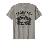 Souvenir Taormina Sicilia Italia Distressed Design Maglietta