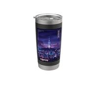 Souvenir turistico coreano della città di notte della Corea della Torre di Seoul Bicchiere termico in acciaio inox doppia parete