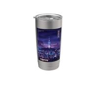 Souvenir turistico coreano della città di notte della Corea della Torre di Seoul Bicchiere termico in acciaio inox doppia parete