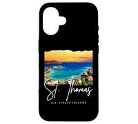 Souvenir USVI spiaggia Isole Vergini americane di San Tom Custodia per iPhone 16