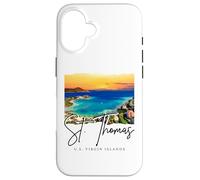 Souvenir USVI spiaggia Isole Vergini americane di San Tom Custodia per iPhone 16