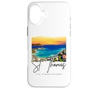 Souvenir USVI spiaggia Isole Vergini americane di San Tom Custodia per iPhone 16 Plus