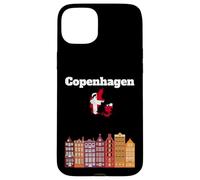 souvenir viaggio Copenaghen Danimarca architettura bandiera danese Custodia per iPhone 15 Plus