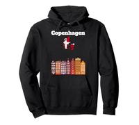 Souvenir Viaggio Copenaghen Danimarca architettura Bandiera Danese Felpa con Cappuccio