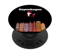 souvenir viaggio Copenaghen Danimarca architettura bandiera danese PopSockets PopGrip Adesivo