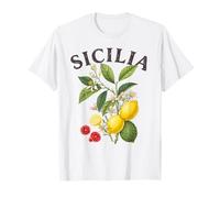 Souvenir Viaggio Sicilia Agrumi e Flora Sicilia Italia Maglietta