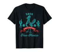 Souvenir Vintage a Forma di Cactus Taos New Mexico Roadrunner Maglietta