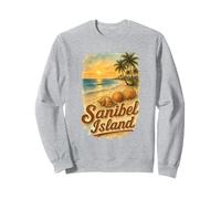 Souvenir vintage da viaggio sulla spiaggia dell'isola di Sanibel Felpa