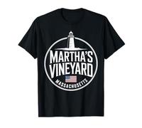 Souvenir Vintage del Faro del Massachusetts di Marthas Vineyard Maglietta