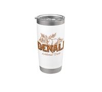 Souvenir vintage del Parco Nazionale Denali dell'Alaska per escursioni e campeggio Bicchiere termico in acciaio inox doppia parete