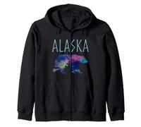 Souvenir Vintage dell'Alaska L'Ultima frontiera Felpa con Cappuccio